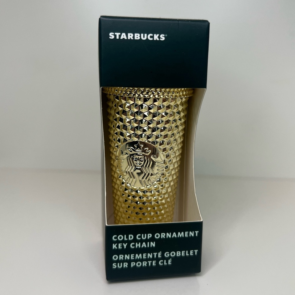 Starbucks 2022 Gold Studded Tumbler Keychain